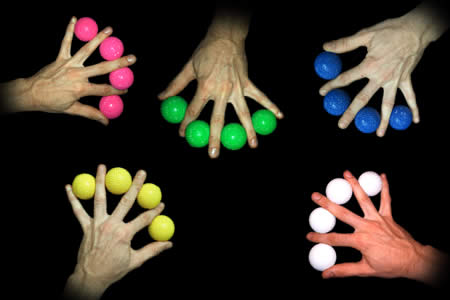 Multiplication de balles colorées - vernet