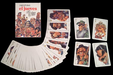 Jeu de cartes Fournier espagnol avec caricatures