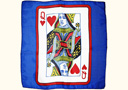 tour de magie : Card silk - Queen of Hearts - 30 cm