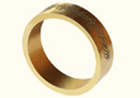 Magnetic ring - Gold - Letters - Large (20 mm)