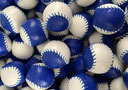 Set of 4 Leather Balls (Blue and White)