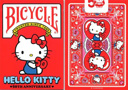 Vente Flash  : Jeu Bicycle Hello Kitty 50th