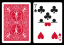 BICYCLE card with double value (7 Clubs / 5 Hearts)