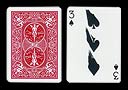 Flash Offer  : 3 of Spades with finger traces BICYCLE Card
