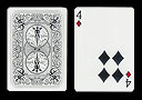 4 of Spades with 4 spots together BICYCLE Ghost