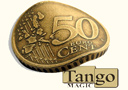 Moneda torcida de 50 cts de euro