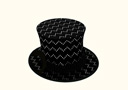 Folding Top Hat (Elegant Pattern - Wave)
