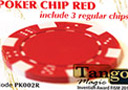TUC poker chip Red, include 3 regular chips