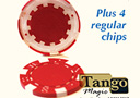 Expanded shell poker chip Red, one expanded shel