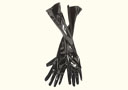 article de magie Paire de gants manches longues noirs en simili cui