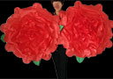 Flor Peony Roja de aparición - 100 cm