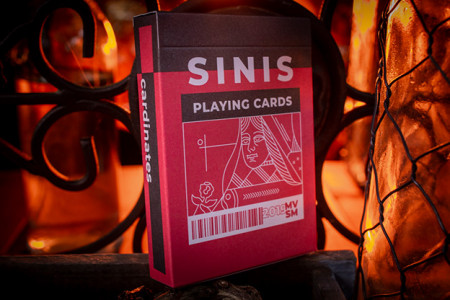 Sinis (Raspberry and Black) Playing Cards