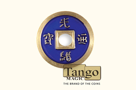 Chinese Coin blue (Dollar size) - mr tango