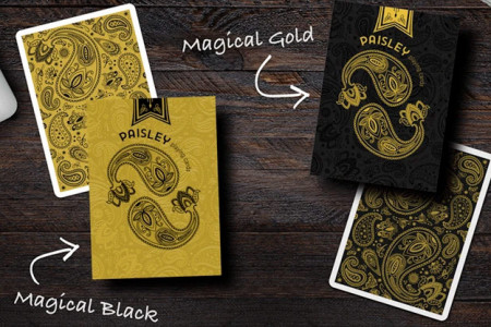 Paisley Magical Black Playing Cards