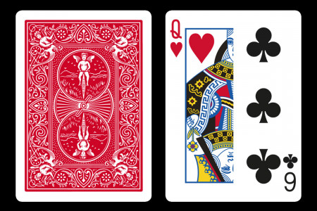 BICYCLE card with double value (Queen of Heart / 6 Club)