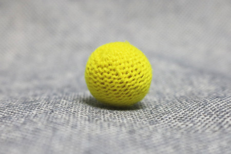Crochet Ball .75 inch Single (Yellow)