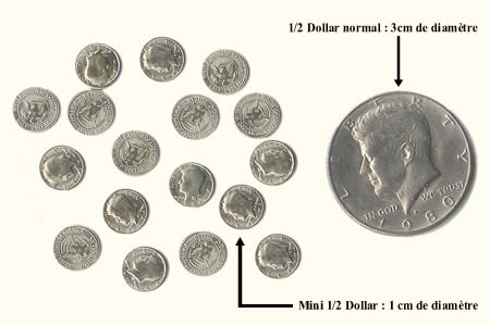 Mini moneda - ½ $ (*12)