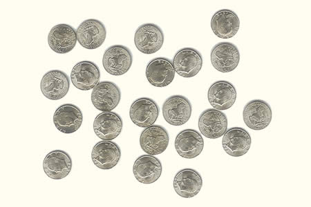 Mini moneda - 1 $ (*12)