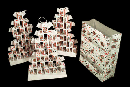 Card castles from the bag