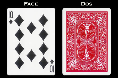 Reverse color Card 10 of Diamonds