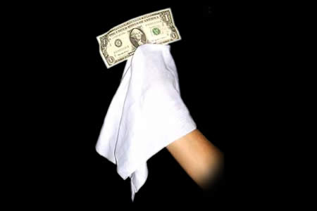 Handkerchief vanishing bill - white