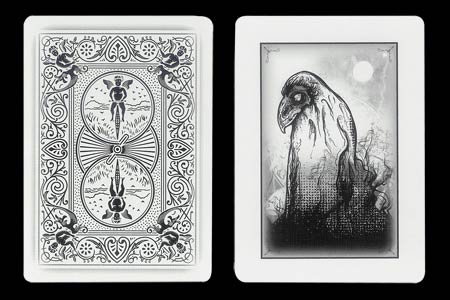 5 of Spades & Phantom Bird BICYCLE Ghost Card