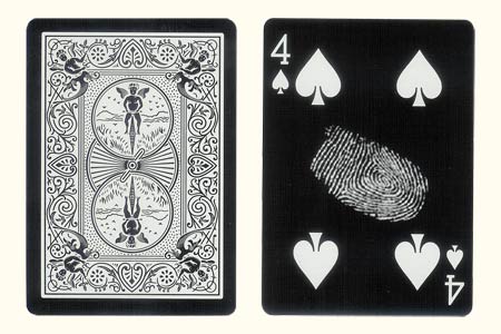 4 of Spades With fingerprint BICYCLE Tiger Card