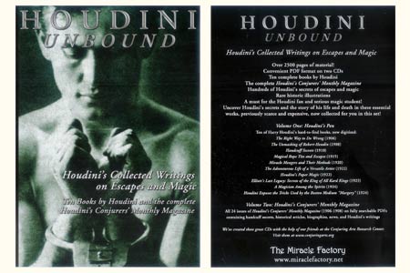 DVD Houdini Unbound - harry houdini