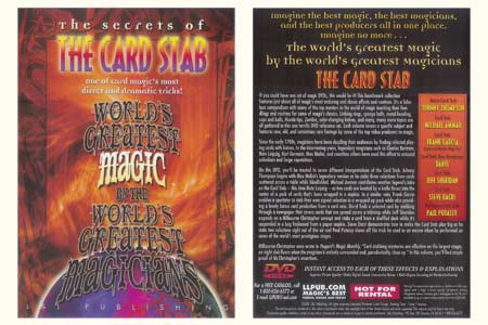 DVD The Secrets of  The Card Stab