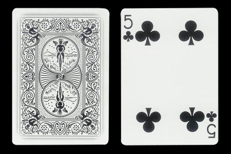 5 of Clubs with 1 Clubs missing BICYCLE Ghost Card