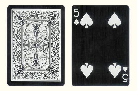 5 of Clubs with 1 Clubs missing BICYCLE Card