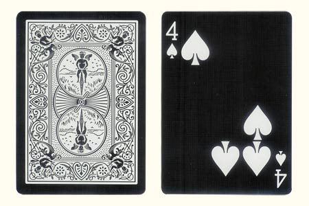 4 of Spades with 3 spots together BICYCLE Tiger Ca