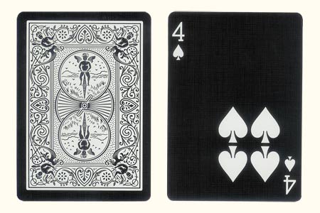 4 of Spades with 4 spots together BICYCLE Tiger Ca