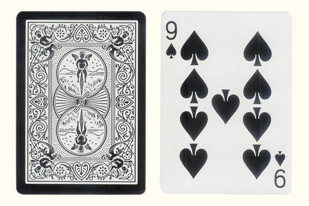 9 of Spades BICYCLE Card with Tiger Back