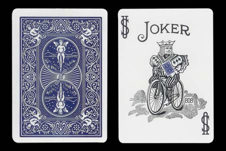 Carte Bicycle Joker avec dos bleu