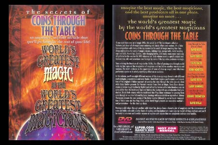 DVD The Secrets of Coins through the Table