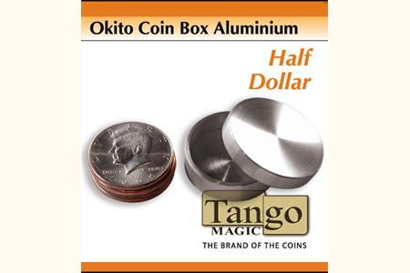 Okito Coin Box Aluminum Half Dollar - mr tango