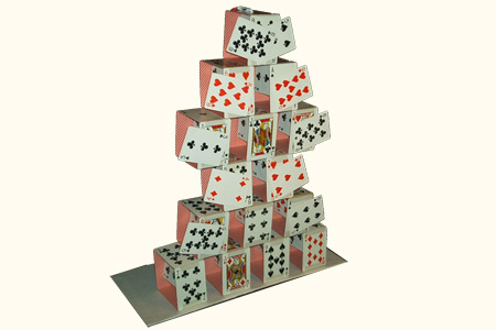 Château de cartes à 6 étages