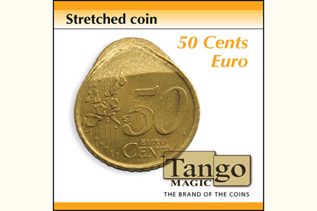 Streched coin 50 cents euro