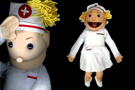 Marionnette Infirmière ventriloquie