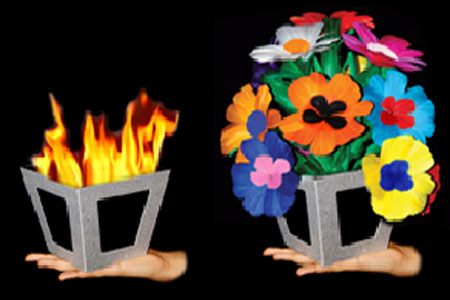 Automatic Fire to Flower Vase - tora-magic