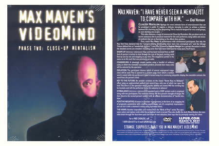 Dvd 'Max Maven's Videomind phase 2' - max maven