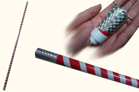 Appearing cane (Red and White-color, metal)
