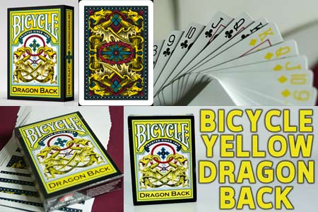 Bicycle Dragon Yellow Deck