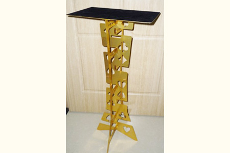 Folding table metal gold