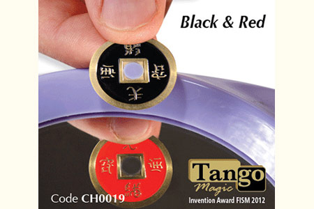 Pièce chinoise Rouge/Noire (Diam. ½ dollar)  - mr tango