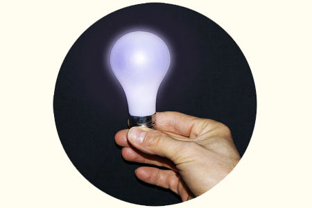 Magic light bulb (plastic)