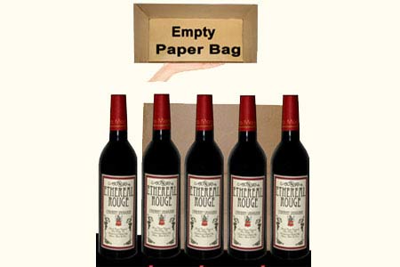 Appearing 5 wine bottles from empty Paper Bag - tora-magic