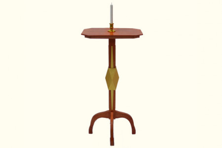 Flying table with vase and candlestick