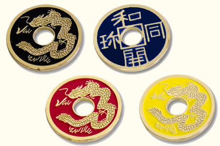 Monedas chinas doradas 3,8 cm - Edición limitad